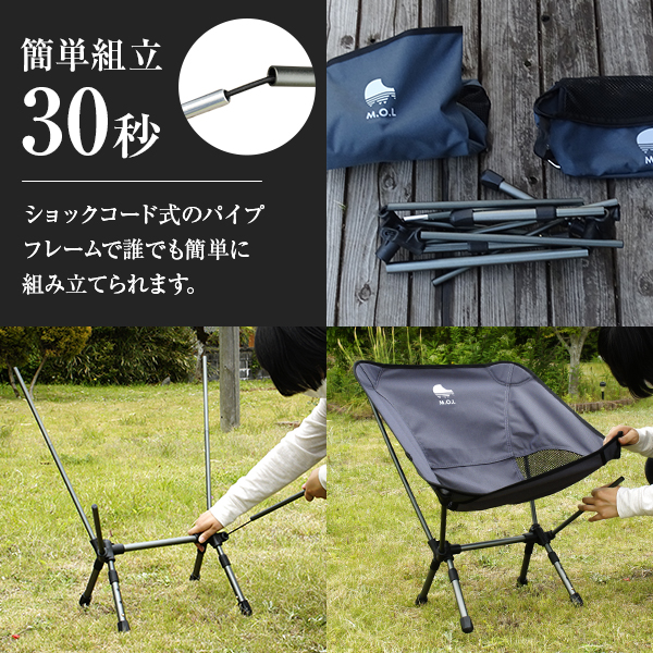 M.O.L 極厚&軽量 アウトドアチェア L 2個セット_12