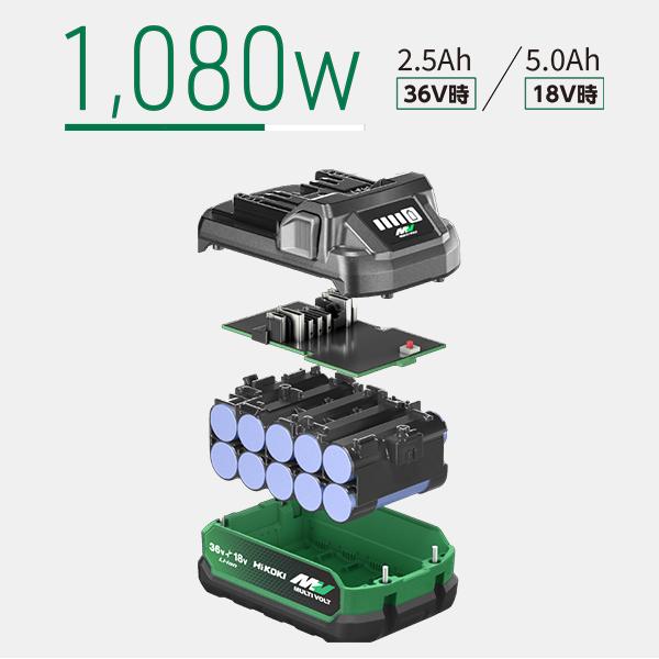 HiKOKI マルチボルトバッテリー 36V 2.5Ah/18V 5.0Ah BSL36A18X HiKOKI マルチボルトバッテリー 36V 2.5Ah/18V 5.0Ah BSL36A18X