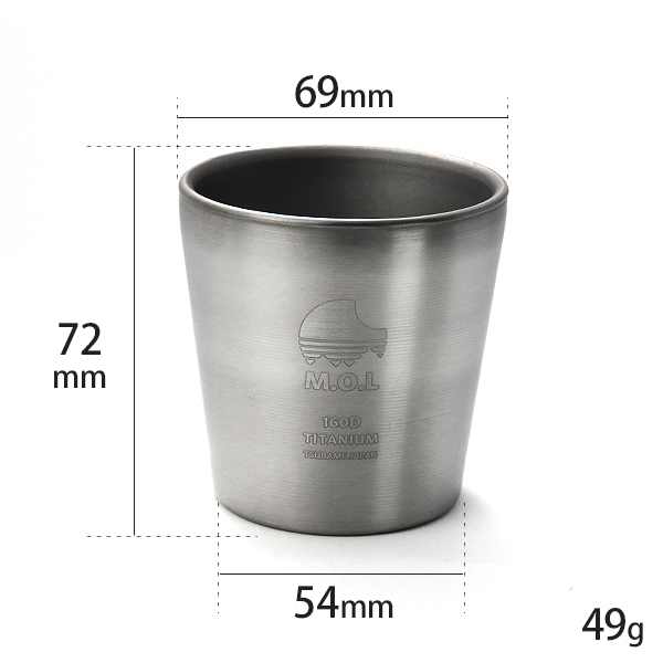 M.O.L チタンカップ 4個セット 160ml ダブルウォール 日本製 MOL-XT009_10