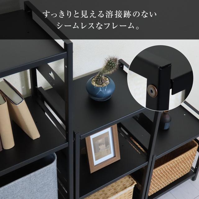M.O.L 日本製 1.6mm極厚鉄板 アイアンシェルフ 3段／幅42cm／奥行30cm