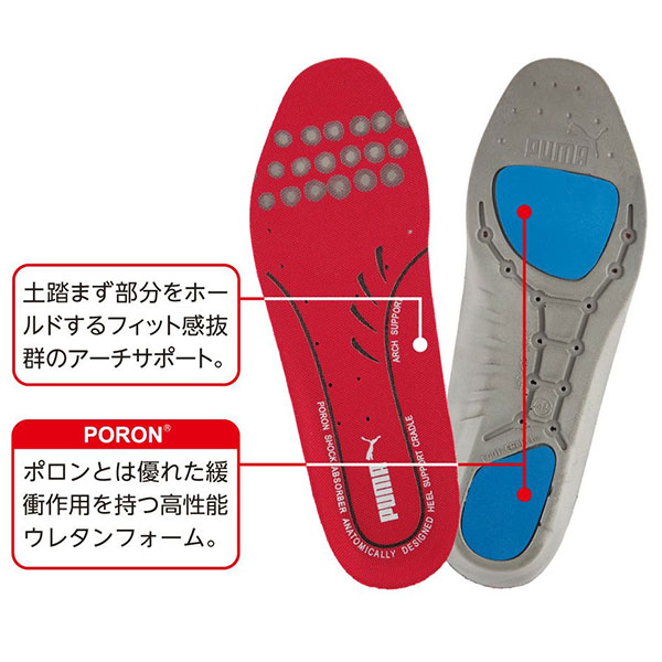 プーマ 安全靴 ヘリテイジ エアツイスト2.0 ロー ブラック 26.5cm + インソール エバークッション プラス