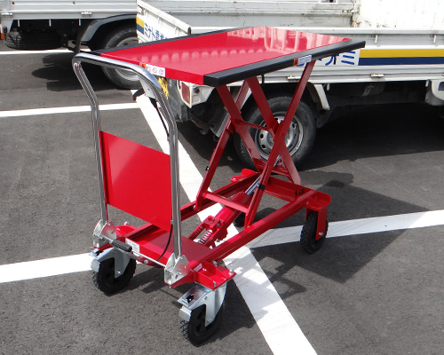 油圧リフター付き運搬台車 SP200W ワイド仕様加工済み (積載200Kg)_1