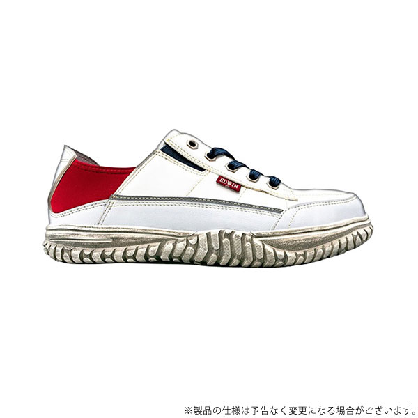 EDWIN セーフティシューズ104 ホワイト 25.0cm 4582288712142