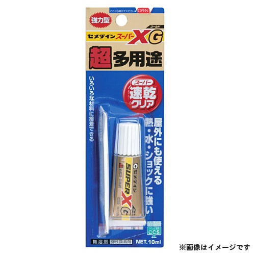 セメダイン<br>スーパーXハイパーワイド <br>クリア 10ml - セロハン