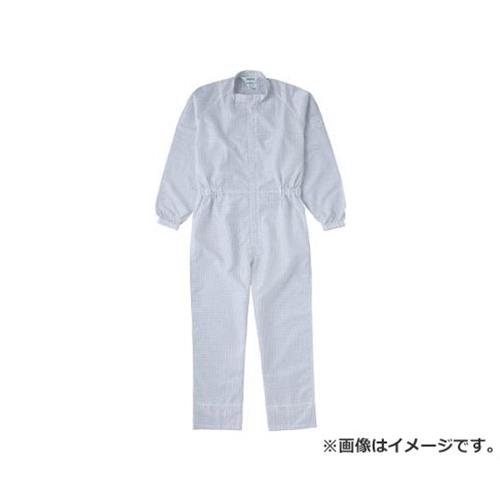 制電糸グリッド仕様フード無つなぎ服 ホワイト L [r20][s9-020]