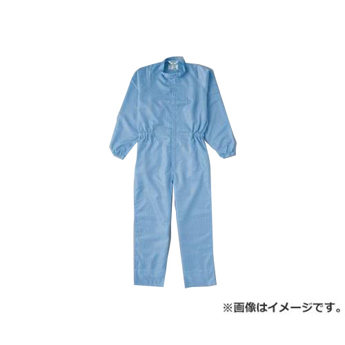 制電糸グリッド仕様フード無つなぎ服 ブルー M TCOGBM [r20][s9-020]