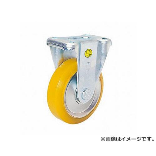 シシク 静電気帯電防止キャスター ウレタン車輪 固定 130径 EUWK130 [r20][s9-020]