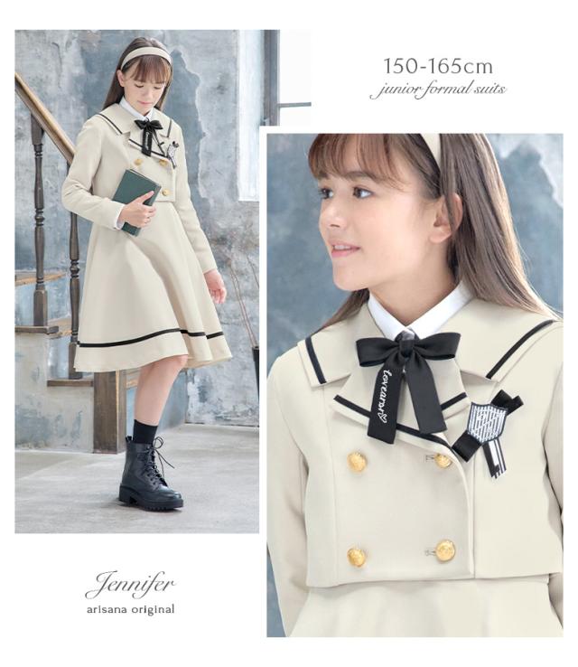 卒業式 スーツ 女の子 小学校女子 小学生 150 160 165 5点セット(ジャケット ブラウス リボンタイ ワッペン ジャンパースカート) 子供服 卒服 小学校卒業式スーツ 子供スーツ ジュニアスーツ フォーマルスーツ 卒業式服 送料無料