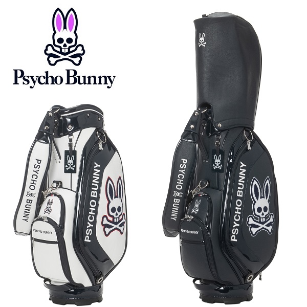 PSYCHO BUNNY キャディバッグ ブラック GOLF]カートキャディバッグ EXCLUSIVE EDITION｜Psycho Bunny