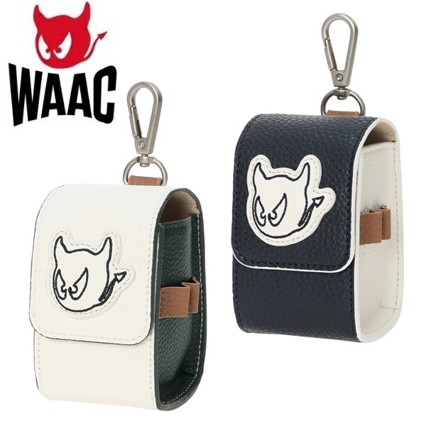 ワック ゴルフ ボールケース UNISEX Grainy Synthetic Leather ボールポーチ 2026年発売 WAAC 072262870