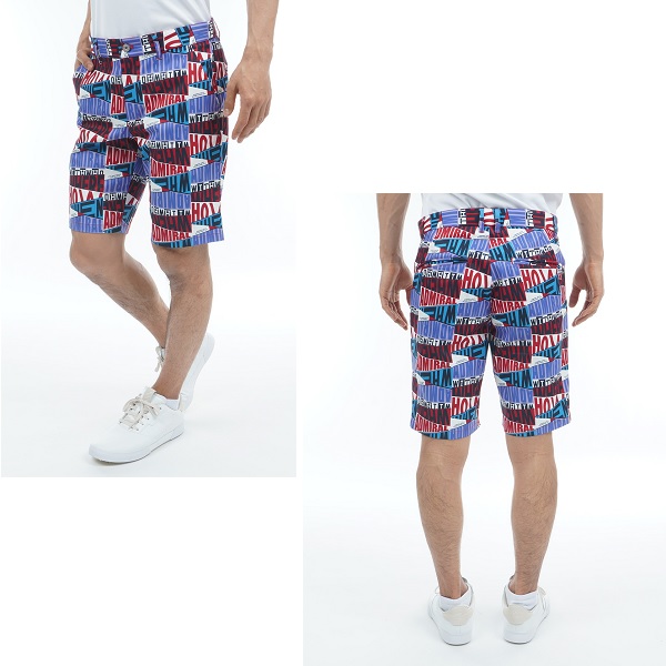 アドミラル ゴルフ メンズ コンパスモチーフ ストレッチショートパンツ