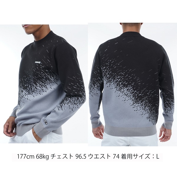 アドミラル ゴルフ メンズ スタートレイルジャカード モックネックセーター ADMIRAL ADMA394 2023年秋冬モデル アドミラル ゴルフ メンズ スタートレイルジャカード モックネック