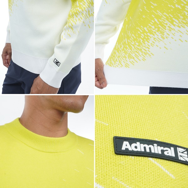 アドミラル ゴルフ メンズ スタートレイルジャカード モックネックセーター ADMIRAL ADMA394 2023年秋冬モデル_6