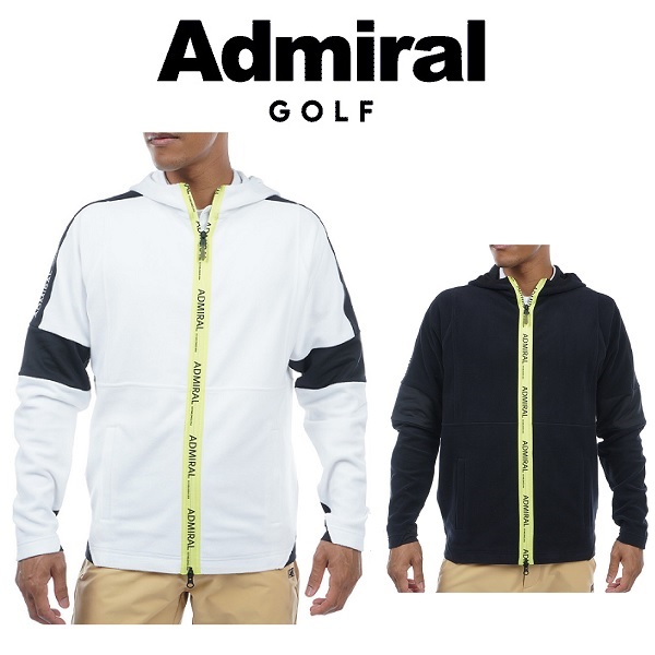 アドミラル ゴルフ メンズ ストレッチフリース ジップアップ パフォーマンスフーディー ADMIRAL ADMA3A4 2023年秋冬モデル