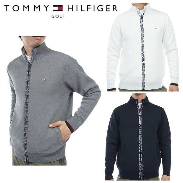 トミーヒルフィガー ゴルフ メンズ ロゴジャガード フルジップセーター TOMMY HILFIGER GOLF THMA365 2023年秋冬モデルの通販は 11,858円
