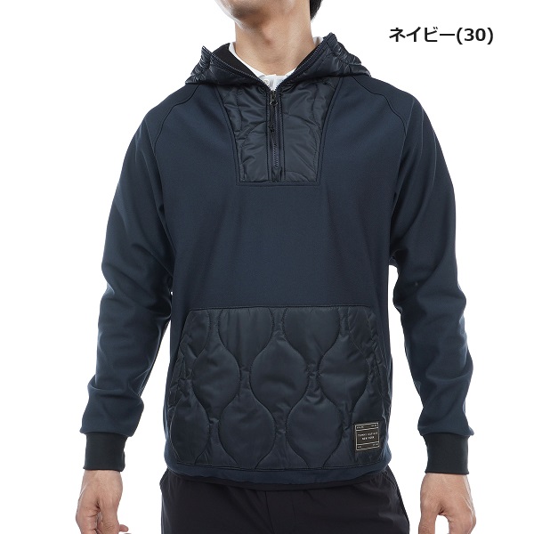 トミーヒルフィガー ゴルフ メンズハイブリッド ハーフジップフーディー TOMMY HILFIGER GOLF THMA368 2023年秋冬モデル_3
