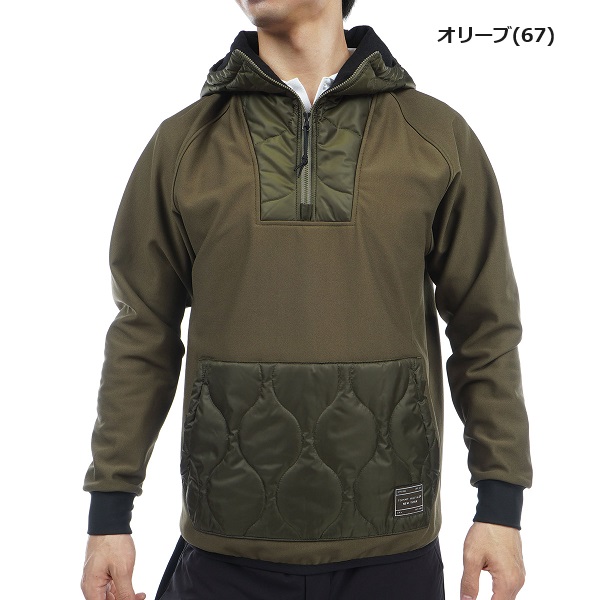 トミーヒルフィガー ゴルフ メンズハイブリッド ハーフジップフーディー TOMMY HILFIGER GOLF THMA368 2023年秋冬モデル_5