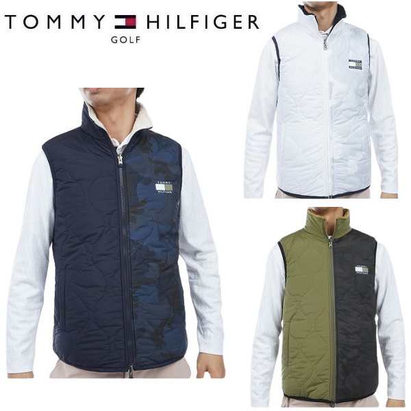 トミーヒルフィガー ゴルフ メンズ リバーシブル パデッドベスト TOMMY HILFIGER GOLF THMA369 2023年秋冬モデルの通販は