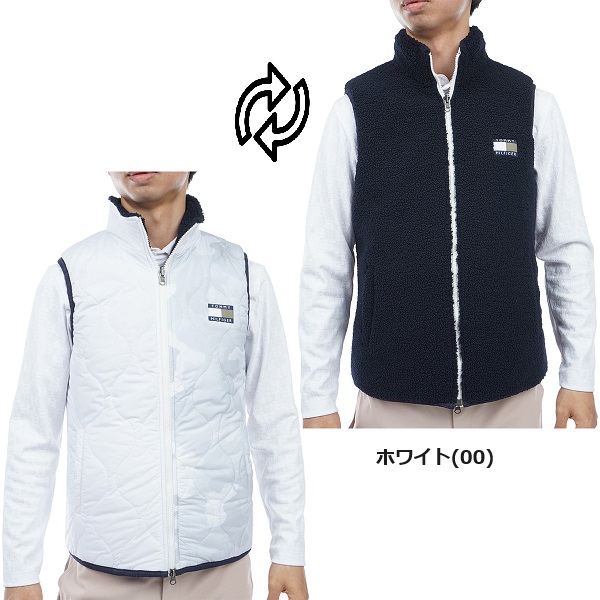 トミーヒルフィガー ゴルフ メンズ リバーシブル パデッドベスト TOMMY HILFIGER GOLF THMA369 2023年秋冬モデル_1