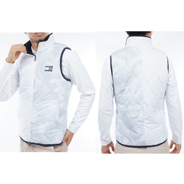トミーヒルフィガー ゴルフ メンズ リバーシブル パデッドベスト TOMMY HILFIGER GOLF THMA369 2023年秋冬モデル_2