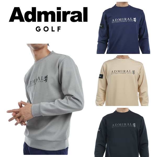 アドミラル ゴルフ メンズ ダンボール ランパントロゴスウェット ADMIRAL GOLF ADMA470 2024年秋冬モデル