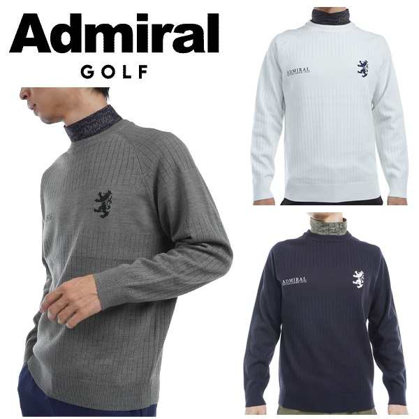 アドミラル ゴルフ メンズ ビックランパント クルーネックセーター ADMIRAL GOLF ADMA472 2024年秋冬モデル