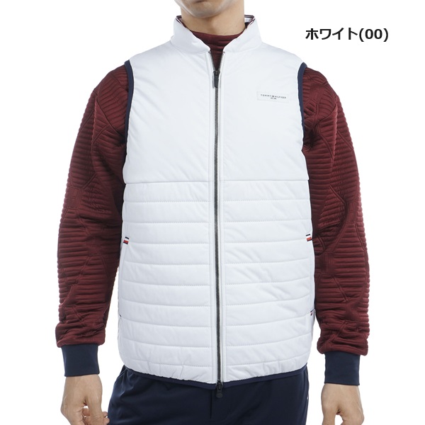 トミーヒルフィガー ゴルフ メンズ 圧着キルト中綿 ベスト TOMMY HILFIGER GOLF THMA467 2024年秋冬モデル_1