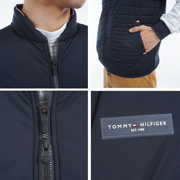 トミーヒルフィガー ゴルフ メンズ 圧着キルト中綿 ベスト TOMMY HILFIGER GOLF THMA467 2024年秋冬モデル_6