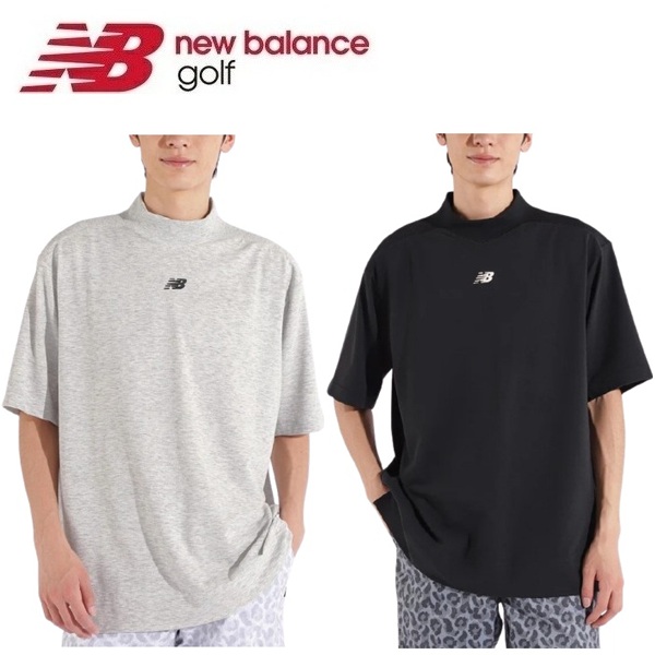 ニューバランス ゴルフ メンズ シャツ 半袖 吸汗速乾 UVカット 抗ピル モックネック プルオーバー New Balance Golf 012-5166011 2025年春夏モデル