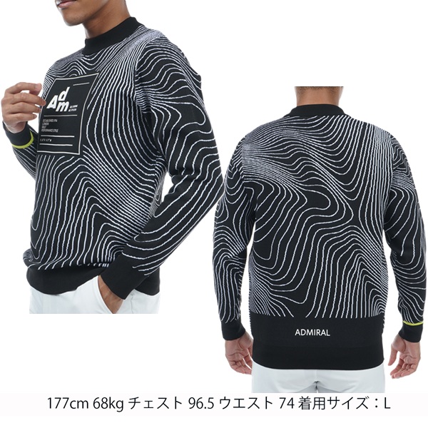 アドミラル ゴルフ メンズ カンターラインジャカード クルーネック