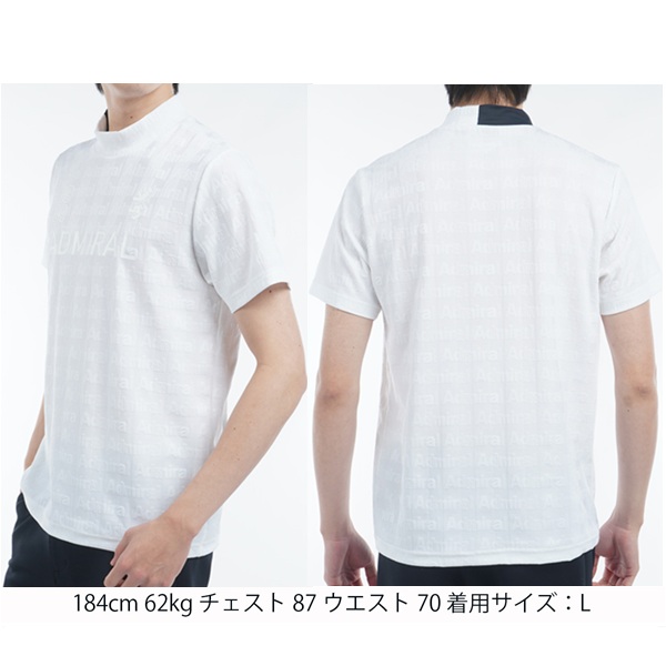 アドミラル ゴルフ メンズ ストライプジャガード モックネックシャツ ADMIRAL GOLF ADMA501 2025年春夏モデル_2
