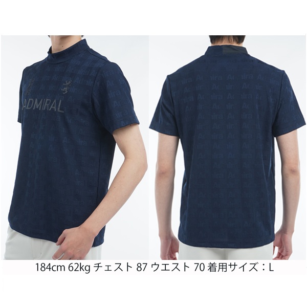 アドミラル ゴルフ メンズ ストライプジャガード モックネックシャツ ADMIRAL GOLF ADMA501 2025年春夏モデル_6
