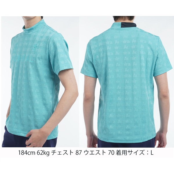 アドミラル ゴルフ メンズ ストライプジャガード モックネックシャツ ADMIRAL GOLF ADMA501 2025年春夏モデル_8