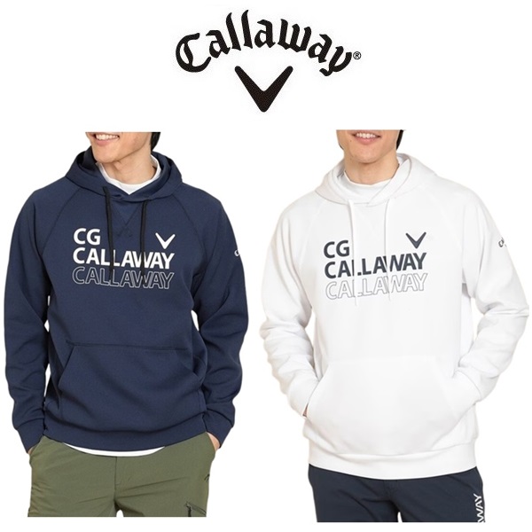 キャロウェイ メンズ ゴルフウェア ハーフゲージ プルオーバー スウェットパーカー C24117102 Callaway Golf  【2024年春夏モデル】