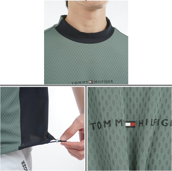 トミーヒルフィガー ゴルフ メンズ ハイブリッド 半袖モックネックシャツ TOMMY HILFIGER THMA537 2025年春夏モデル_10