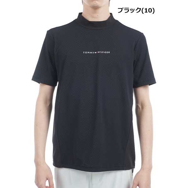 トミーヒルフィガー ゴルフ メンズ ハイブリッド 半袖モックネックシャツ TOMMY HILFIGER THMA537 2025年春夏モデル_3