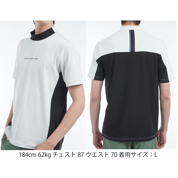 トミーヒルフィガー ゴルフ メンズ ハイブリッド 半袖モックネックシャツ TOMMY HILFIGER THMA537 2025年春夏モデル_6
