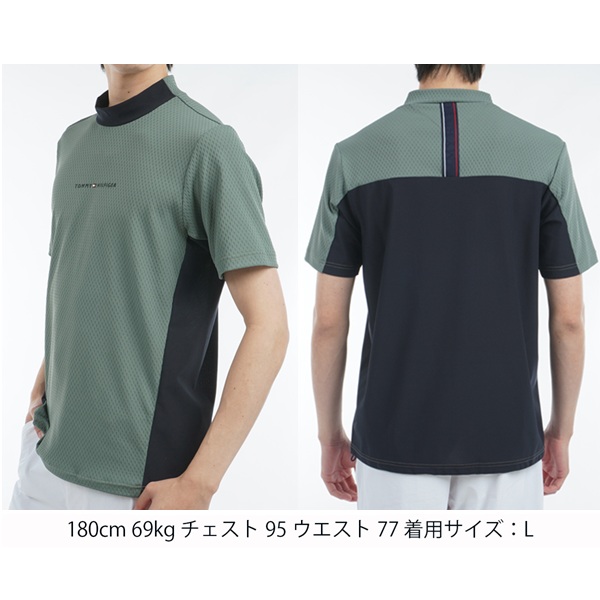 トミーヒルフィガー ゴルフ メンズ ハイブリッド 半袖モックネックシャツ TOMMY HILFIGER THMA537 2025年春夏モデル_8