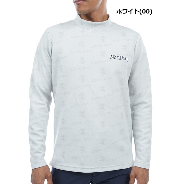 アドミラル ゴルフ メンズ ランパントモノグラムジャカード ロングスリーブ モックネックシャツ ADMIRAL ADMA378