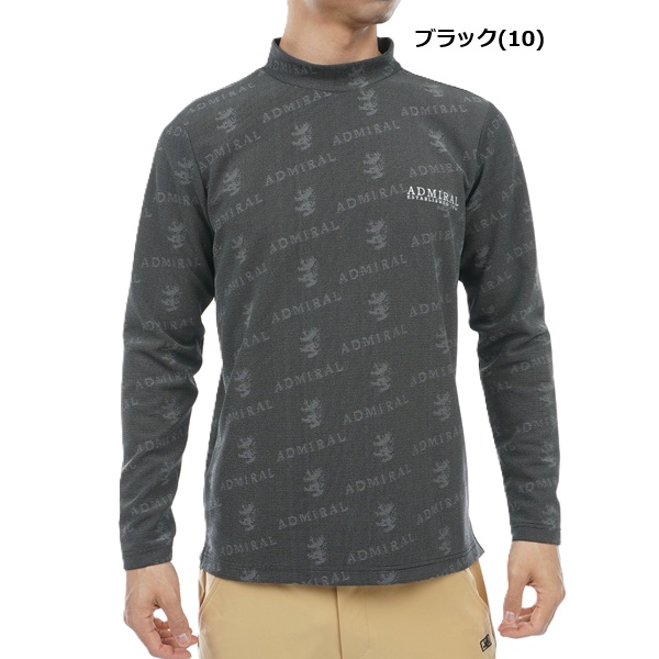 アドミラル ゴルフ メンズ ランパントモノグラムジャカード ロングスリーブ モックネックシャツ ADMIRAL ADMA378