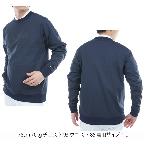 トミーヒルフィガー ゴルフ メンズ 防風 クルーネックスウェットTOMMY