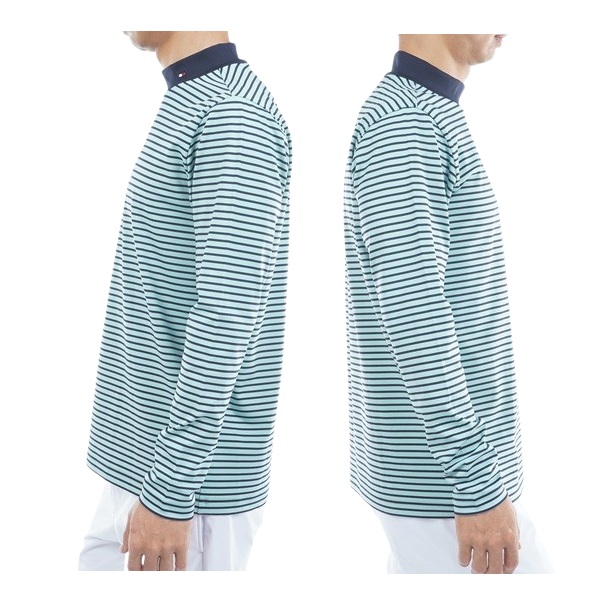 トミーヒルフィガー ゴルフ メンズ ベア天 長袖モックネックシャツ