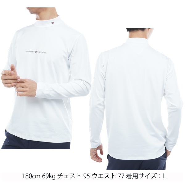 トミーヒルフィガー ゴルフ メンズ ベア天 長袖モックネックシャツ