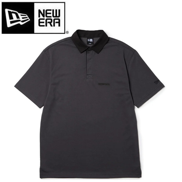ニューエラ ゴルフ 半袖 ラグビーシャツ チャコールグレー NEW ERA (14859913) 2026年春夏モデル