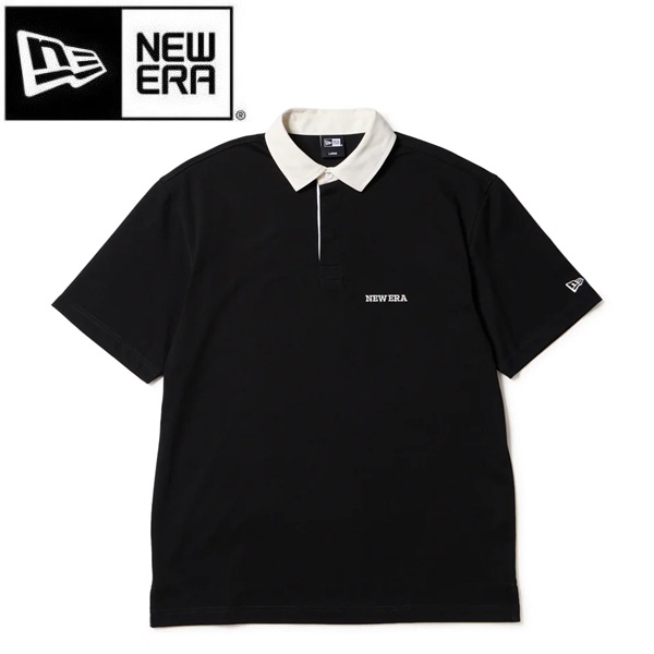 ニューエラ ゴルフ 半袖 ラグビーシャツ ブラック NEW ERA (14859914) 2026年春夏モデル