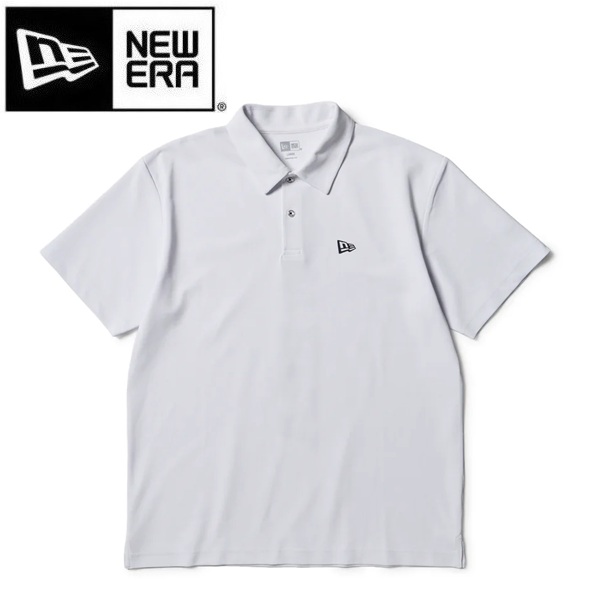 ニューエラ ゴルフ 半袖 ポロシャツ 鹿の子 Vertical Logo ホワイト NEW ERA (14859940) 2026年春夏モデル 6,160円