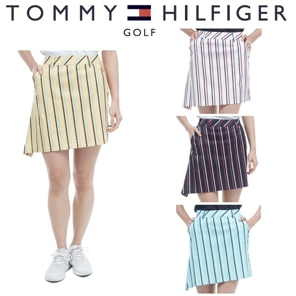 トミーヒルフィガー ゴルフ レディース チェーン店点点 イレギュラーヘムスカート TOMMY HILFIGER THLA333