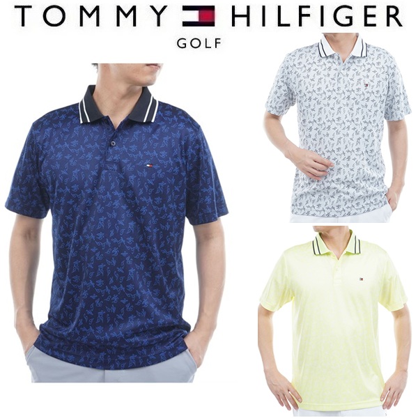 トミーヒルフィガー ゴルフ メンズ 筆記体ロゴジャガード 半袖ポロシャツ TOMMY HILFIGER THMA623 2026年春夏モデル 7,808円