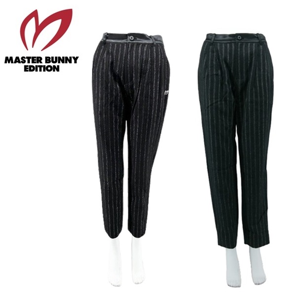 マスターバニーエディション レディース ラメストライプ タックテーパード パンツ MASTER BUNNY EDITION 759-1231910