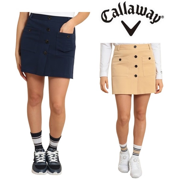 キャロウェイ レディース スカート ツイル インナー ショートパンツ スカート C24128201 Callaway Golf  【2024年春夏モデル】